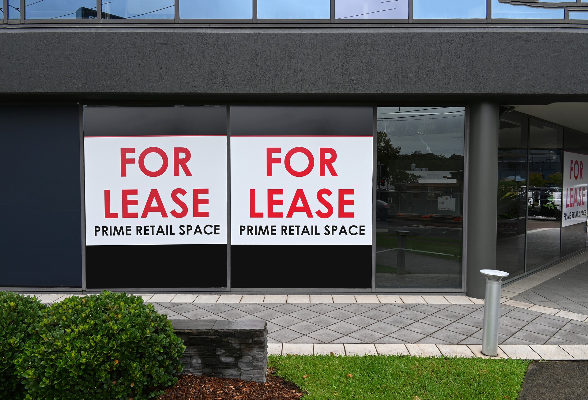 Commercial property for lease signs